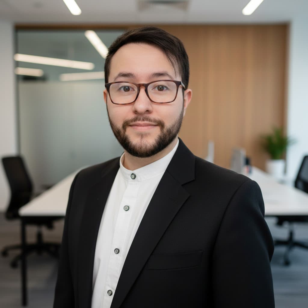 Johann Valderrama, Líder de Control de Proyectos, en oficina